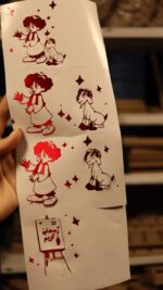 ⁦شيت فينيل بكار لون احمر⁩ - الصورة ⁦2⁩