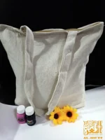 ⁦شنطة دك بيضاء للرسم Tote bag⁩ - الصورة ⁦4⁩