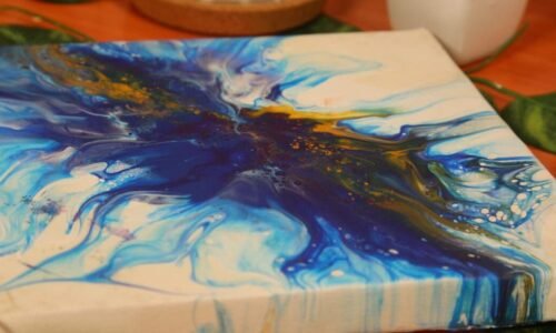 كورس سكب الالوان الاكريليك Acrylic Pouring