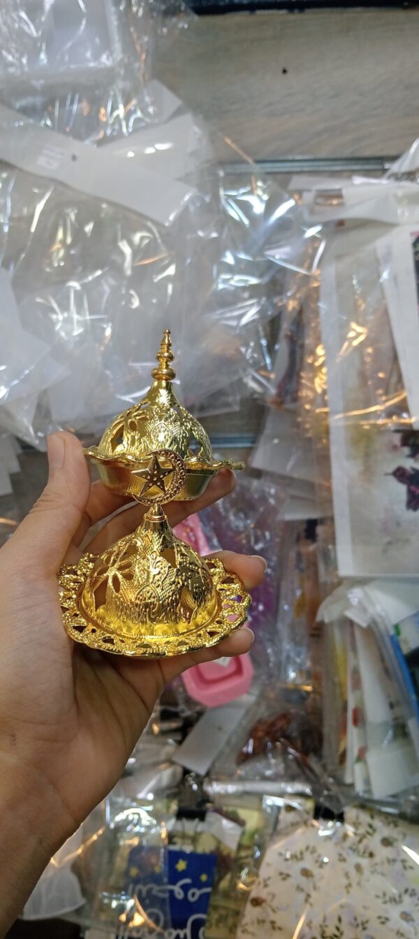 مبخرة معدن ذهبي - Image 10
