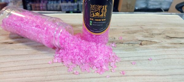 ⁦عبوة احجار زجاجية لون بينك شفافه⁩ - الصورة ⁦3⁩