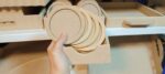 طقم كوستر دائري بالقاعده mdf