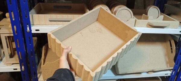 بوكس خشب مفتوح بحواف مموجة mdf - Image 5