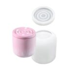 ⁦قالب سيليكون علبة دائرية بغطاء مزخرف⁩ - الصورة ⁦3⁩